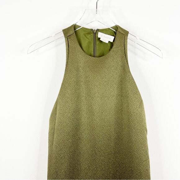M. Martin Wool Blend Textured Midi Dress XS Green - Picture 3 of 6